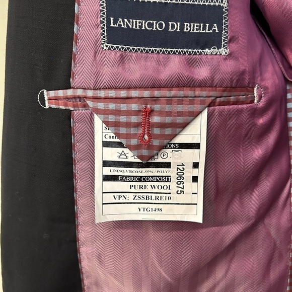 𝅺zanetti Porto suit wool blazer in black - Picture 9 of 10